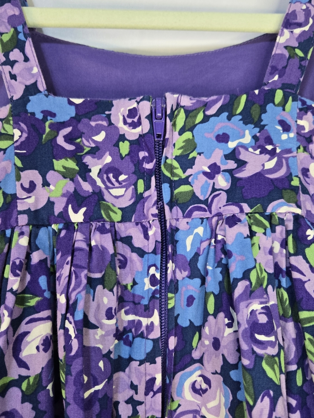 PLACE Girls Size 5 Purple Floral Sundress with Bow Detail & Zipper Back - Picture 7 of 8